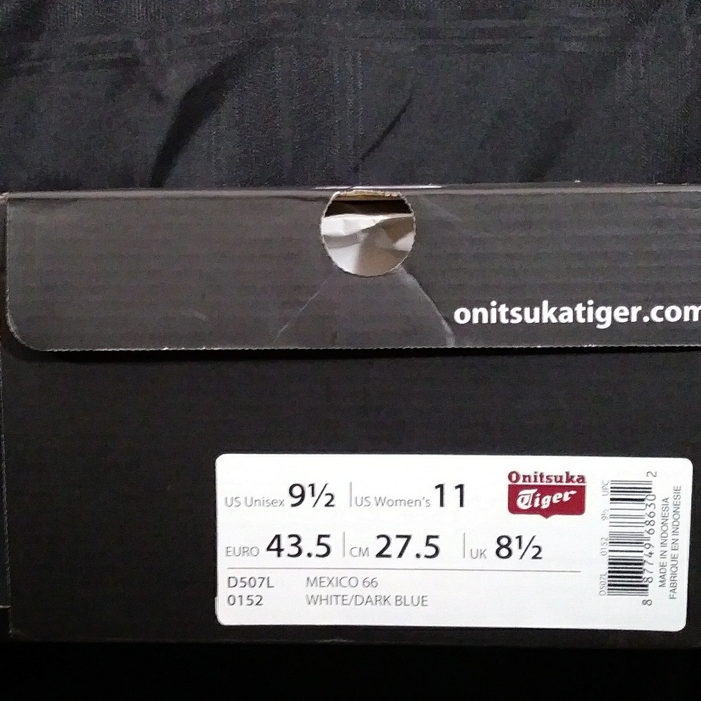 NIB! Onitsuka Tiger Mexico 66 Wht/Drk Blue Unisex - Picture 8 of 8